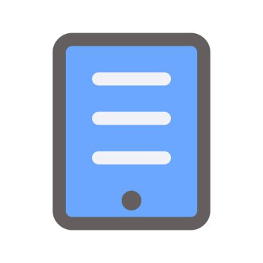 Ebook Readers 'ın illüstrasyon vektör grafik simgesi. Düz Biçim Simgesi. Bilgisayar ve Aygıt Temalı Simge. Beyaz arkaplanda vektör çizimi izole edildi. Web sitesi veya uygulama tasarımı için mükemmel.