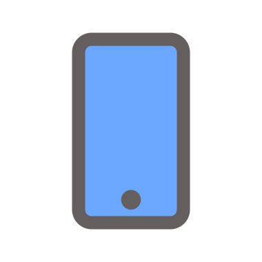 Smart Phone 'un görsel vektör grafik simgesi. Düz Biçim Simgesi. Bilgisayar ve Aygıt Temalı Simge. Beyaz arkaplanda vektör çizimi izole edildi. Web sitesi veya uygulama tasarımı için mükemmel.