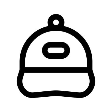 Kaptan 'ın görsel vektör grafik simgesi. Taslak Biçim Simgesi. Kıyafet Temalı Simge. Beyaz arkaplanda vektör çizimi izole edildi. Web sitesi veya uygulama tasarımı için mükemmel.