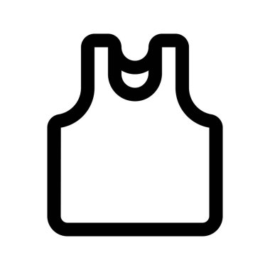 Singlet 'in görsel vektör grafik simgesi. Taslak Biçim Simgesi. Kıyafet Temalı Simge. Beyaz arkaplanda vektör çizimi izole edildi. Web sitesi veya uygulama tasarımı için mükemmel.