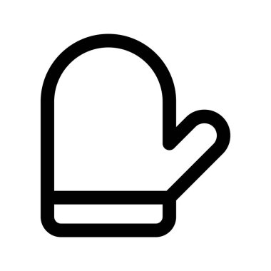 Kış Eldiveni 'nin görsel vektör grafik simgesi. Taslak Biçim Simgesi. Kıyafet Temalı Simge. Beyaz arkaplanda vektör çizimi izole edildi. Web sitesi veya uygulama tasarımı için mükemmel.