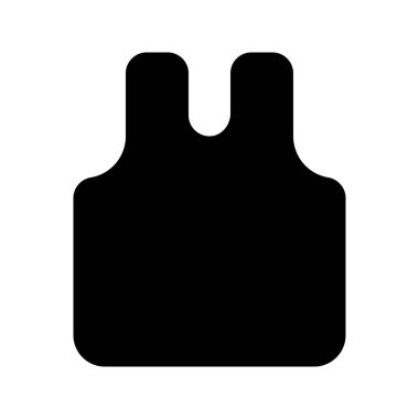 Singlet 'in görsel vektör grafik simgesi. Katı Biçim Simgesi. Kıyafet Temalı Simge. Beyaz arkaplanda vektör çizimi izole edildi. Web sitesi veya uygulama tasarımı için mükemmel.