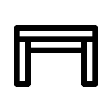 Tablonun illüstrasyon vektör grafik simgesi. Taslak Biçim Simgesi. Mobilya Temalı Simge. Beyaz arkaplanda vektör çizimi izole edildi. Web sitesi veya uygulama tasarımı için mükemmel.