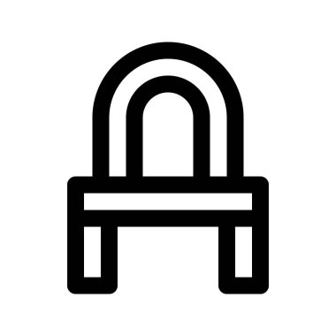 Vanity Table 'ın görsel vektör grafik simgesi. Taslak Biçim Simgesi. Mobilya Temalı Simge. Beyaz arkaplanda vektör çizimi izole edildi. Web sitesi veya uygulama tasarımı için mükemmel.