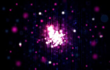 Kozmik tarzda yankı titreşimleri olan gizemli bir yıldızın soyut arka planı, tasarım için