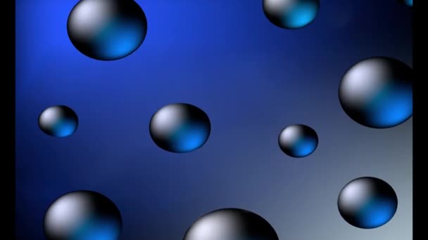 Animation Graphics Balls Blue Background Interactive Background — Stock Video