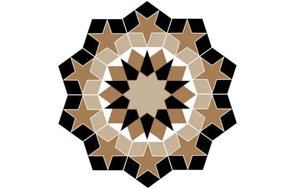 Декоративный Мотив Исламского Стиля Турецкий Османский Сельджукский Звездный Вектор Мотив — стоковое фото