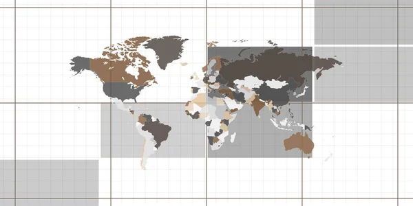 Mapa Del Mundo Que Muestra Las Fronteras Del País Sobre — Foto de Stock