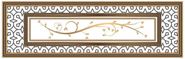 Model Korytarza Sufitowego Brązowy Kolor Dekoracyjny Ramki Szarym Tle Geometrycznym — Zdjęcie stockowe