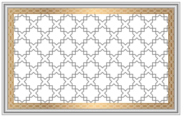 Stretch Ceiling Pattern Traditional Islamic Background Texture Silver Gray Gold — Stock Photo, Image