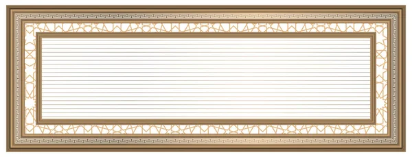 3d gold color frame, decorative luxury stretch ceiling decoration picture with stripes.