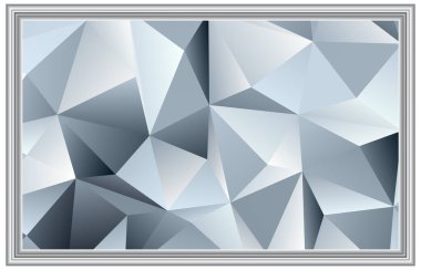 Parlak gri renkli kabartmalı dekoratif çerçeveli kristal arka plan. doku, tasarım ögesi, duvar kağıdı ve gerilmiş tavan dekorasyonu için resim