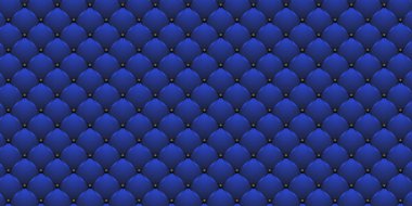 Luxury background with dark blue quilted design. Dark blue luxury texture. Elegant leather texture with ornaments. clipart