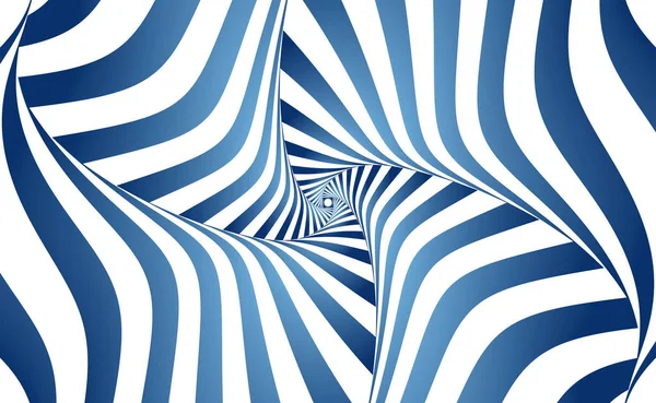 3d wallpaper and stretch ceiling decoration image. Bright blue color tunnel pattern. High resolution optical illusion image.
