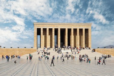 Antkabir, the mausoleum of Mustafa Kemal Atatrk and visitors.