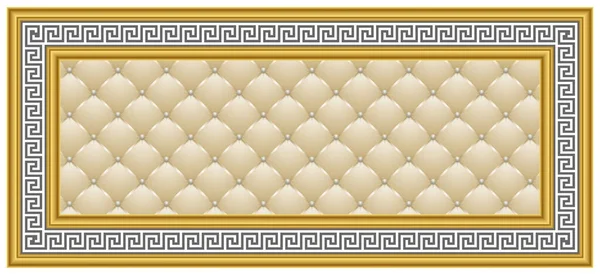 Decorative Gold Color Frame Quilted Background — Stock Photo, Image