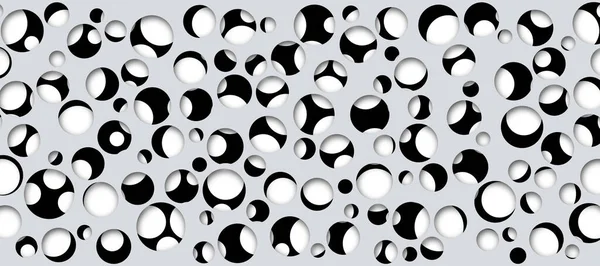 Papercut Cercles Fond Abstrait Modèle Cercle Couches Couleur Noire Grise — Photo