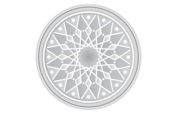 Cirkelvormige Ornament Voor Stretch Plafond Decoratie Witte Achtergrond — Stockfoto