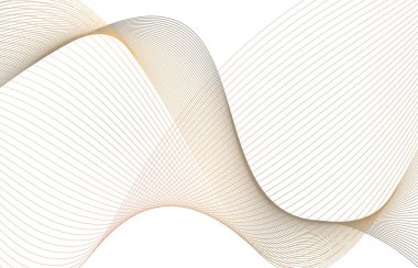 Beyaz arkaplanda kahverengi renkli dalgalı çizgiler.