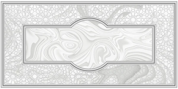 Płynne Tło Tekstury Marmurowym Wzorem Srebrno Szara Ramka Stretch Sufitu — Zdjęcie stockowe