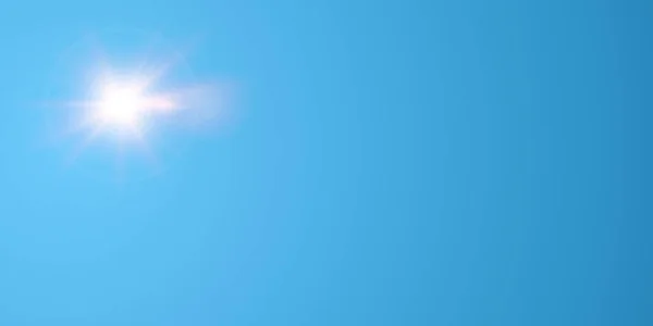 Sol Brilhante Céu Azul Sem Nuvens — Fotografia de Stock