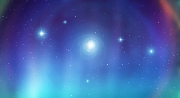星雲の光と輝く星 宇宙背景画像 — ストック写真