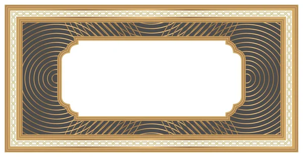 Modello Decorazione Soffitto Teso Cornice Decorativa Goffrata Giallo Oro Motivo — Foto Stock