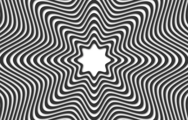 Optische Illusie Afbeelding Met Zwart Wit Strepen Gebruikt Voor Behang — Stockfoto