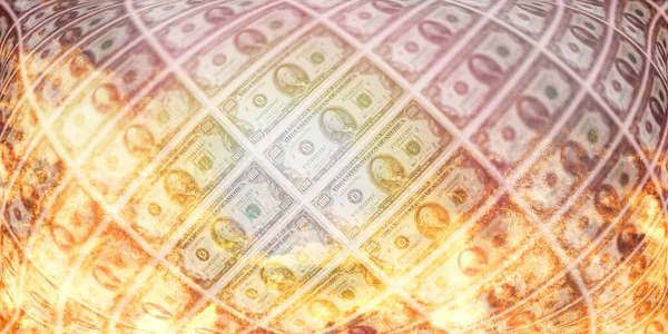 Dólares Americanos Textura Fundo Fogo Chamas Pode Ser Usado Como — Fotografia de Stock