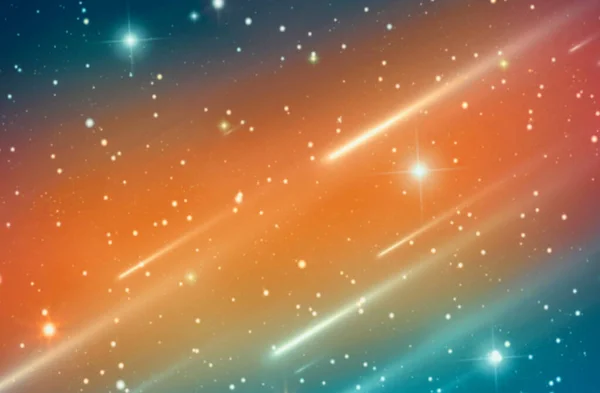 Κοσμικές Ακτίνες Στο Βαθύ Διάστημα Comet Βροχή Στο Διάστημα — Φωτογραφία Αρχείου