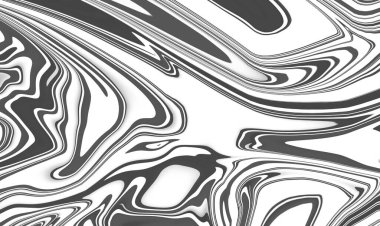 Siyah beyaz sıvı dokulu arka plan. Modern soyut tavan dekorasyonu ve duvar kağıdı resmi