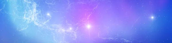 Panoráma Univerzum Háttér Kép Csillagköd Fények Ragyogó Csillagok Mélyűrben — Stock Fotó