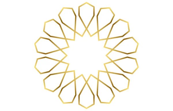Altın Sarısı Slami Stil Süsleme Motifi — Stok fotoğraf
