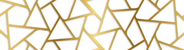 Yatay ve uzun tavan modeli. Beyaz arkaplanda parlak sarı 3d geometrik çizgiler var..