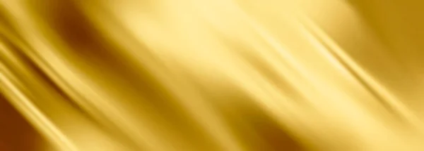 Gouden Gele Achtergrond Textuur Metallic Goud Kleur Golvende Gladde Zijdeachtige — Stockfoto