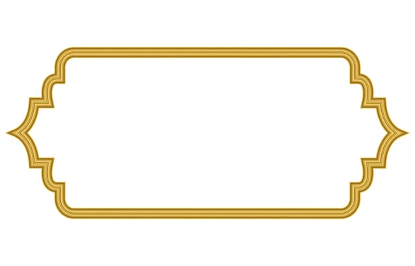 Золото Тисненые Чистые Винтажные Рамки Использован Декоративного Дизайна Элемента Рамки — стоковое фото