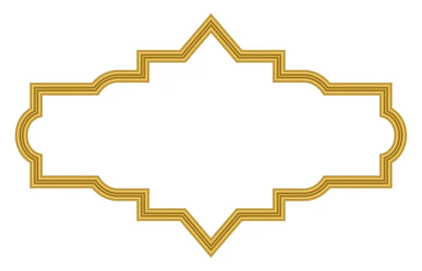 Decorativo Ouro Relevo Moldura Vintage Branco Pode Ser Usado Para — Fotografia de Stock