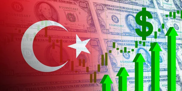 Jatuhnya Mata Uang Turki Terhadap Dolar Krisis Ekonomi Turki Devaluasi — Stok Foto