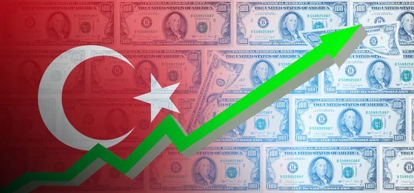 Devaluación Lira Turca Frente Dólar Estadounidense Las Monedas Nacionales Crisis — Foto de Stock