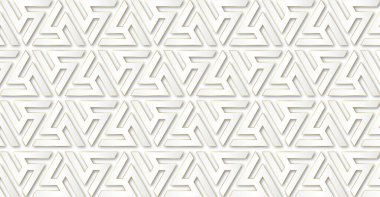 Üç boyutlu geometrik İslami desen. Tasarım ögesi, modern duvar kağıdı dokusu ve gerilmiş tavan dekorasyonu resmi.