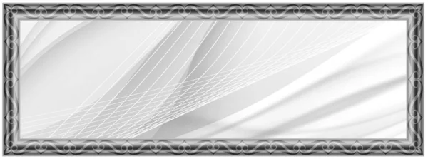 Растягивающийся Потолок Серебристо Серые Тисненные Декоративные Рамки Волнистые Полосы Фона — стоковое фото