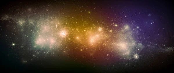 Scène Spatiale Nébuleuse Galaxie Étoiles Dans Espace Sans Fin — Photo