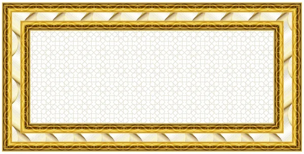 Stretch Plafond Decoratie Afbeelding Goud Decoratieve Frame Geometrische Patroon — Stockfoto