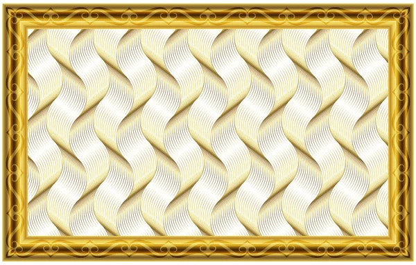 Patrón Rayas Onduladas Color Oro Marco Decorativo Decoración Techo Elástico — Foto de Stock