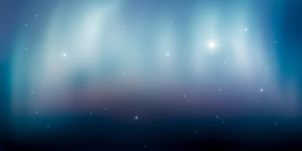 北极光 北极光和闪耀的星星 迷人的夜空景观 — 图库照片