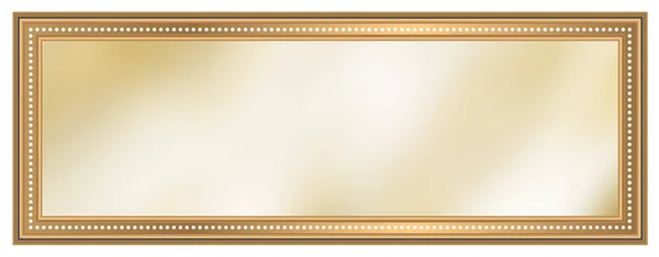 Napinany Sufit Wystrój Obrazu Błyszczący Złoty Kolor Ramki Gładkie Złoto — Zdjęcie stockowe
