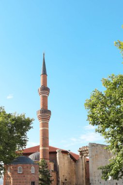 Hac Bayram Veli Mosque and Temple of Augustus. Ankara's historical and touristic place clipart