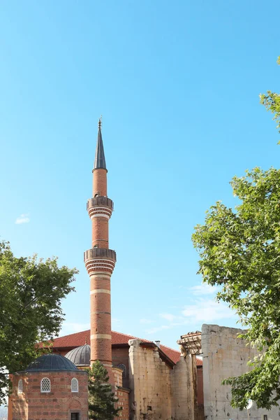 Hac Bayram Veli Moschee Und Augustus Tempel Ankaras Historischer Und — Stockfoto