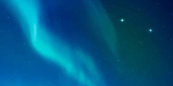 Luces Boreales Estrellas Brillantes Cielo Despejado Sin Nubes — Foto de Stock