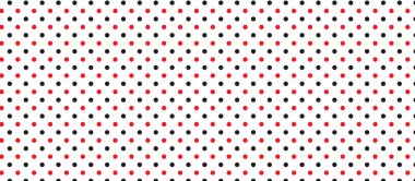 Round pattern in red and black color on a white background